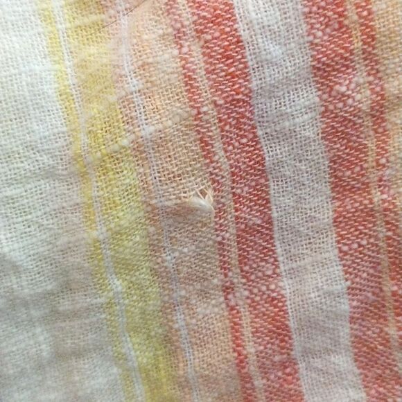 Ivy Jane Women's Size S/M Colorful Striped Floral Boho 100% Cotton Blouse Top - Picture 11 of 13